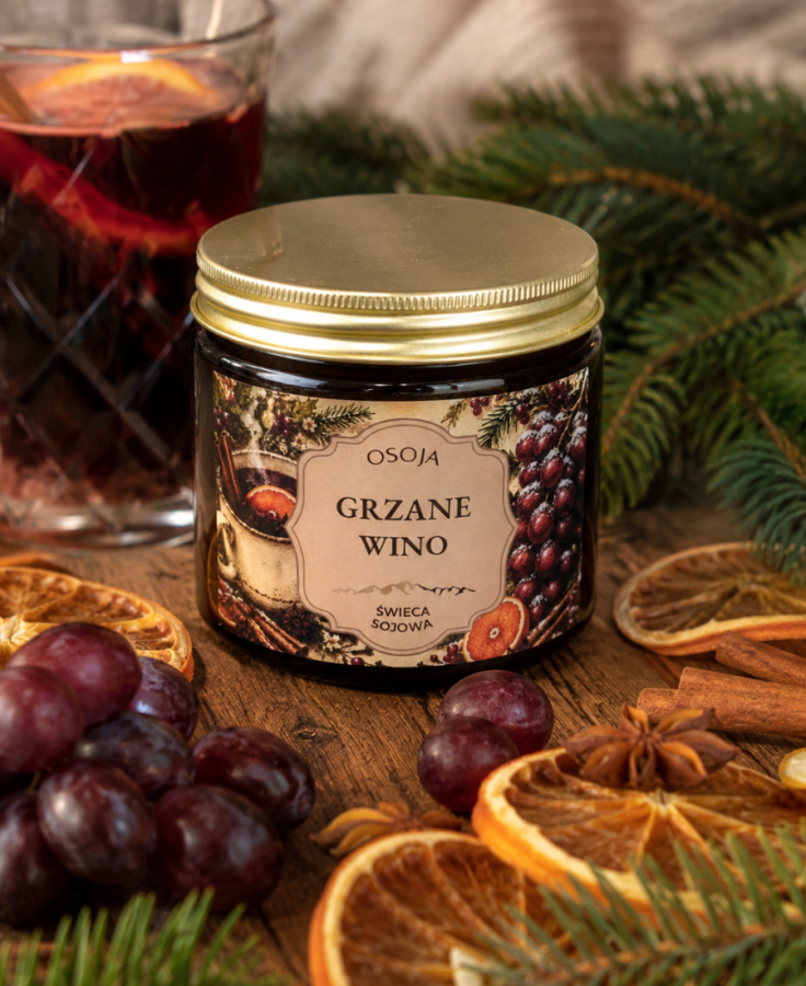 Świeca Sojowa Grzane Wino 250 ml
