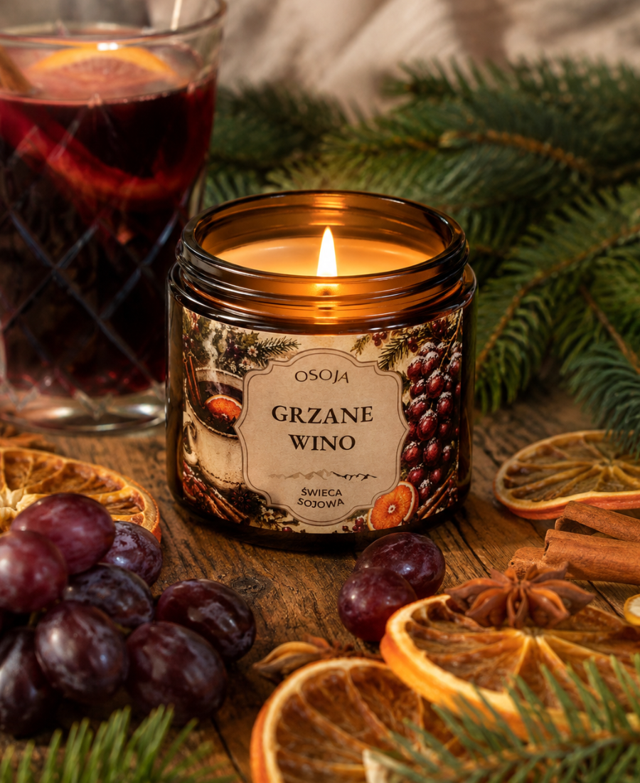 Świeca Sojowa Grzane Wino 250 ml