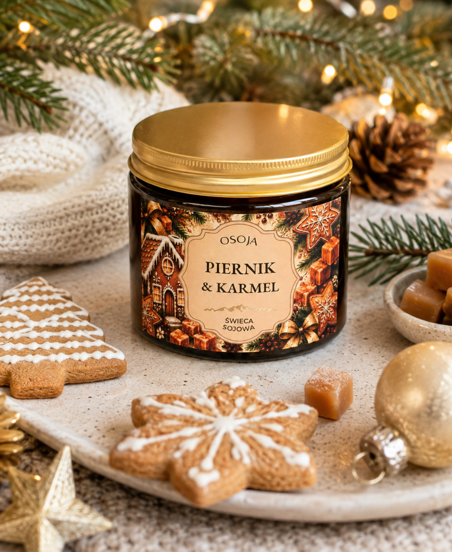 Świeca Sojowa Piernik &amp; Karmel 250 ml