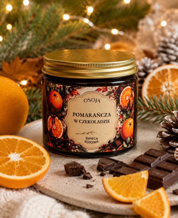Świeca Sojowa Pomarańcza w Czekoladzie 250 ml