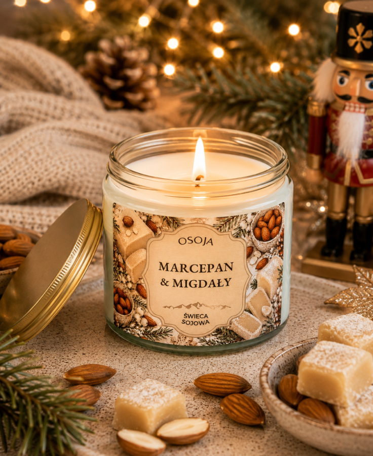 Świeca Sojowa Marcepan &amp; Migdały 250 ml