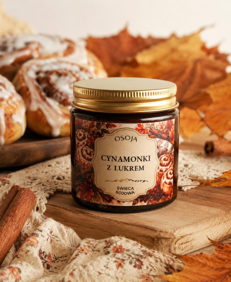 Świeca Sojowa Cynamonki z Lukrem 120 ml