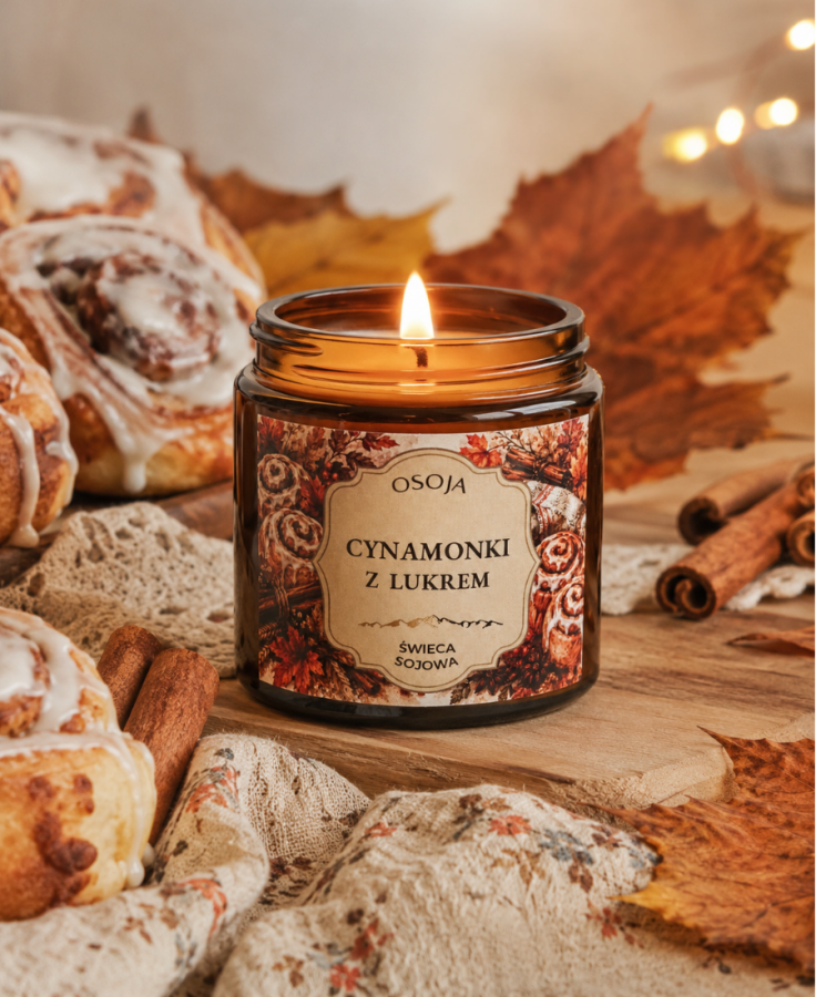 Świeca Sojowa Cynamonki z Lukrem 120 ml