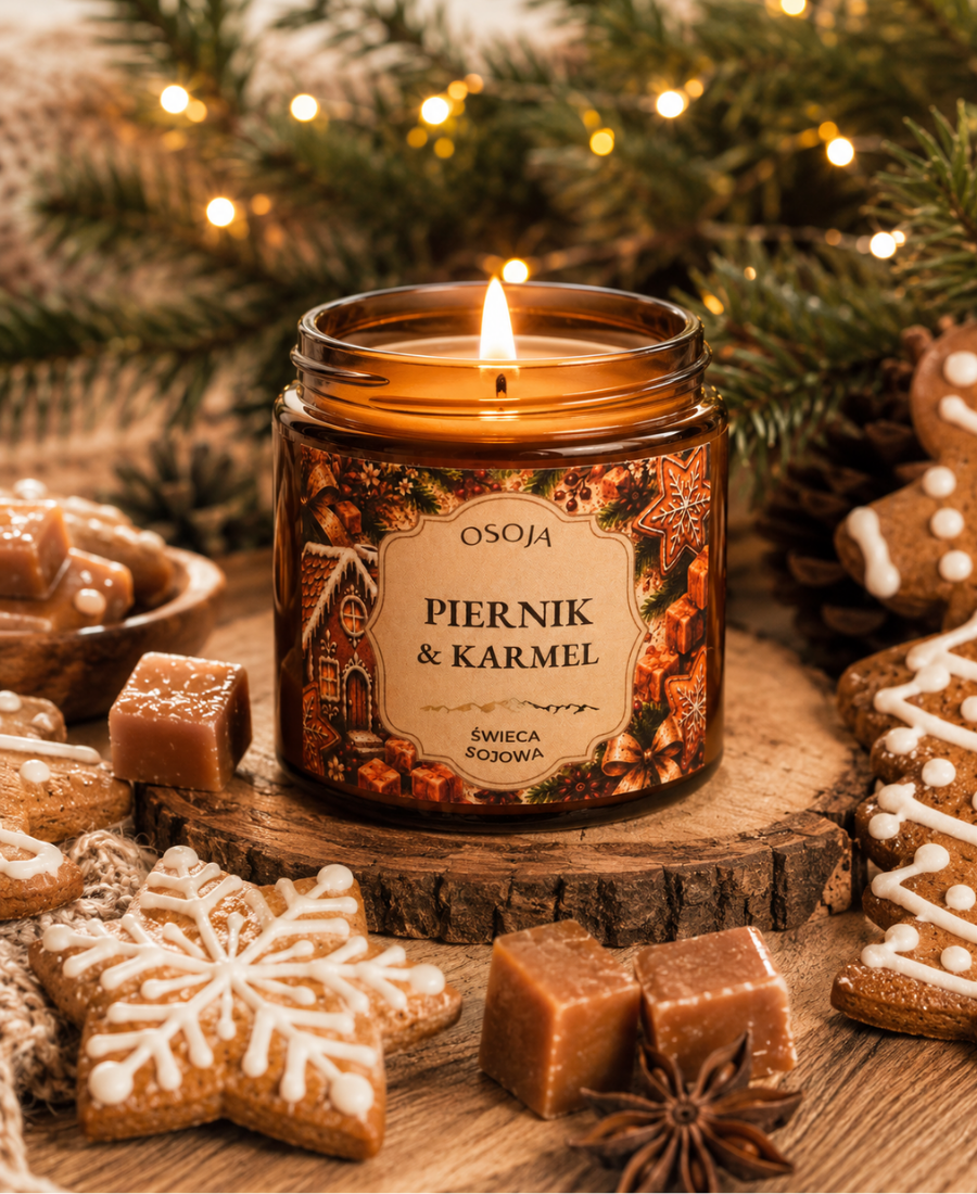 Świeca Sojowa Piernik &amp; Karmel 120 ml
