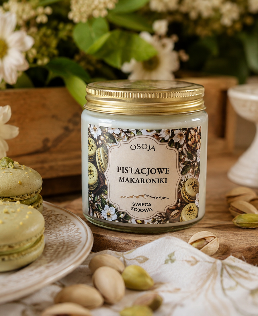 Świeca Sojowa Pistacjowe Makaroniki 120 ml