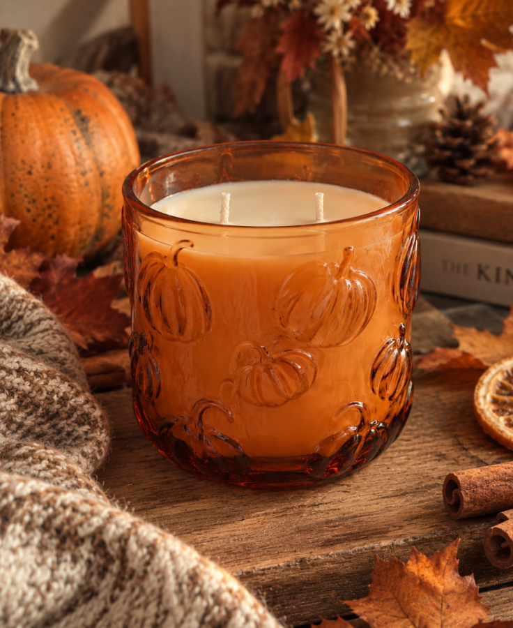 Świeca sojowa Pumpkin Spice Latte dwuknotowa