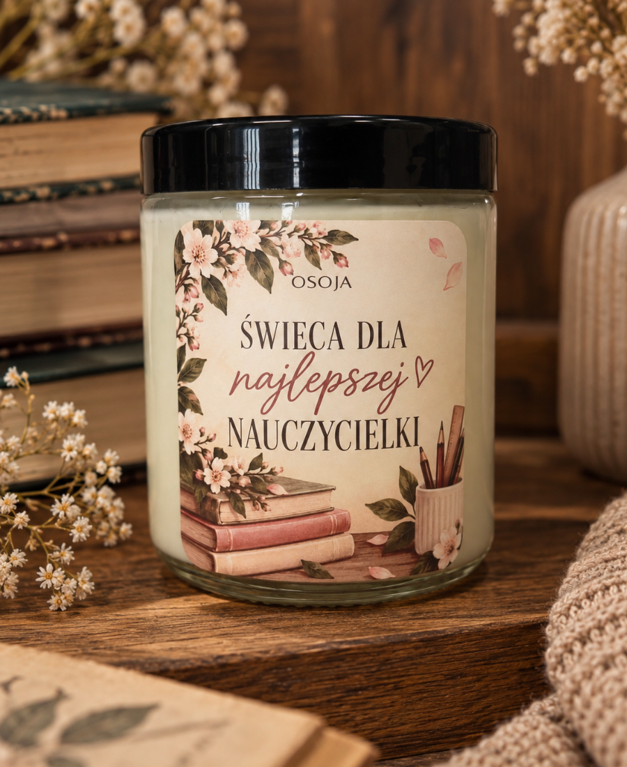 Świeca sojowa dla najlepszej nauczycielki