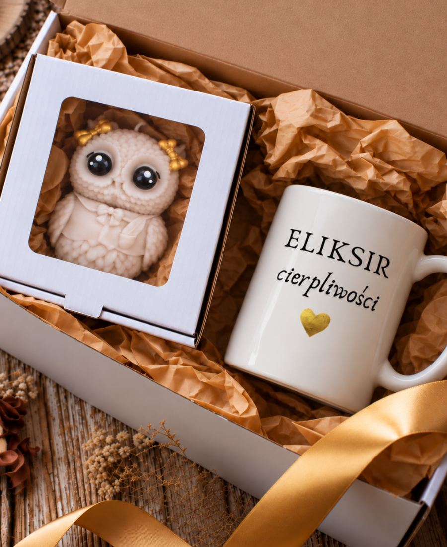 zestaw prezentowy na dzień nauczyciela sówka i kubek