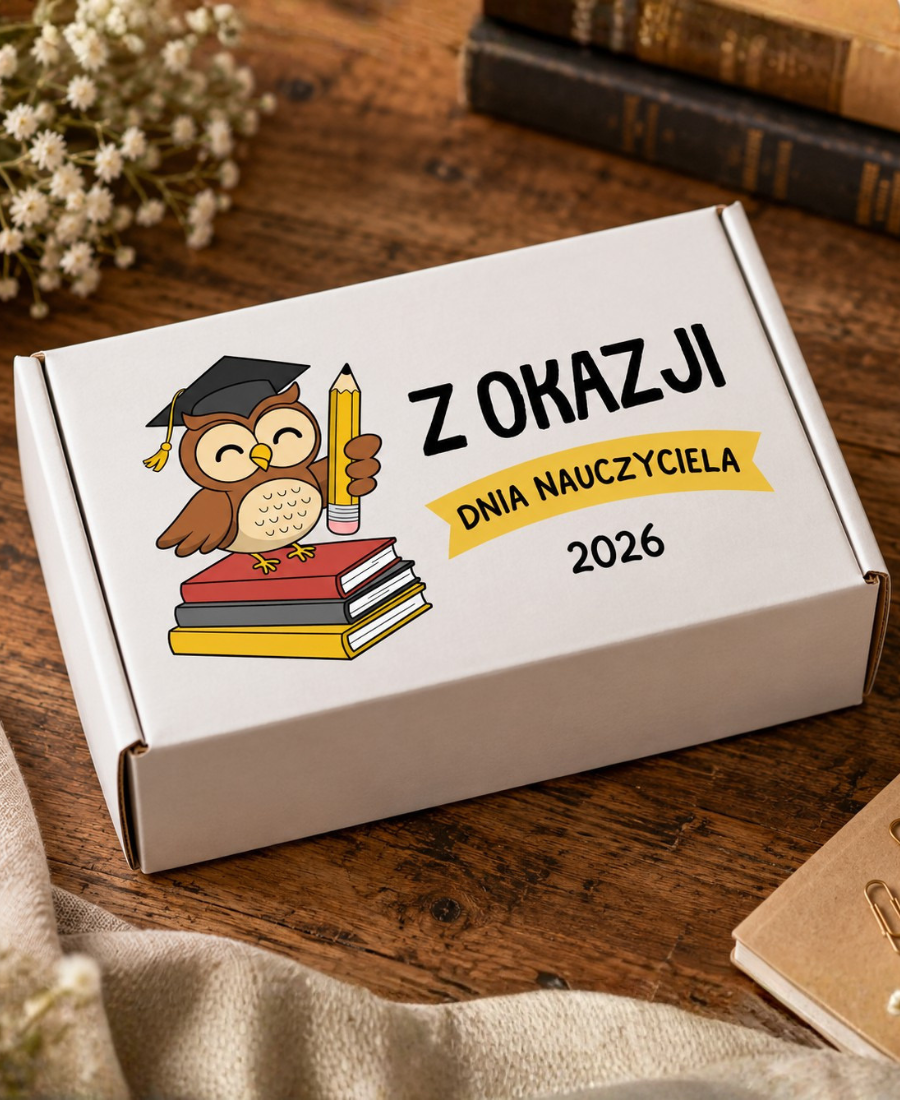 zestaw prezentowy na dzień nauczyciela sówka i kubek