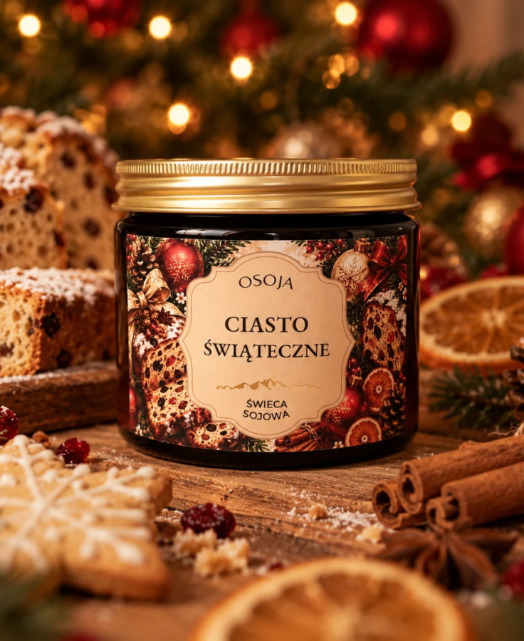 Świeca Sojowa Ciasto Świąteczne 250 ml