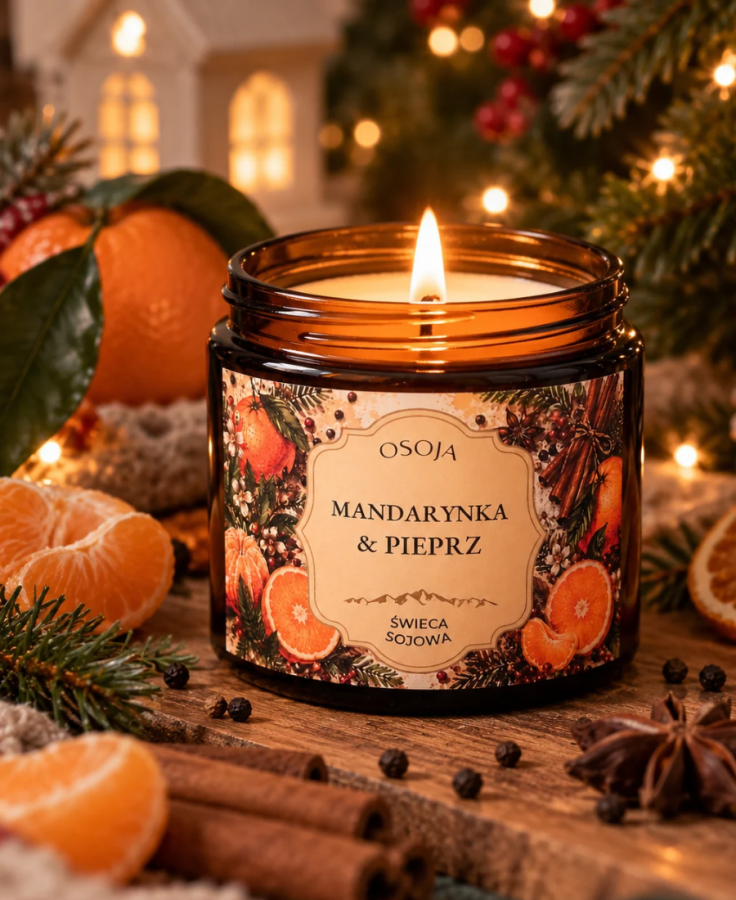 Świeca Sojowa Mandarynka &amp; Pieprz 250 ml