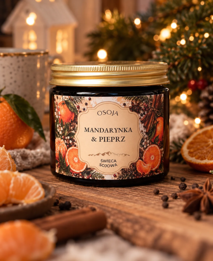 Świeca Sojowa Mandarynka &amp; Pieprz 250 ml