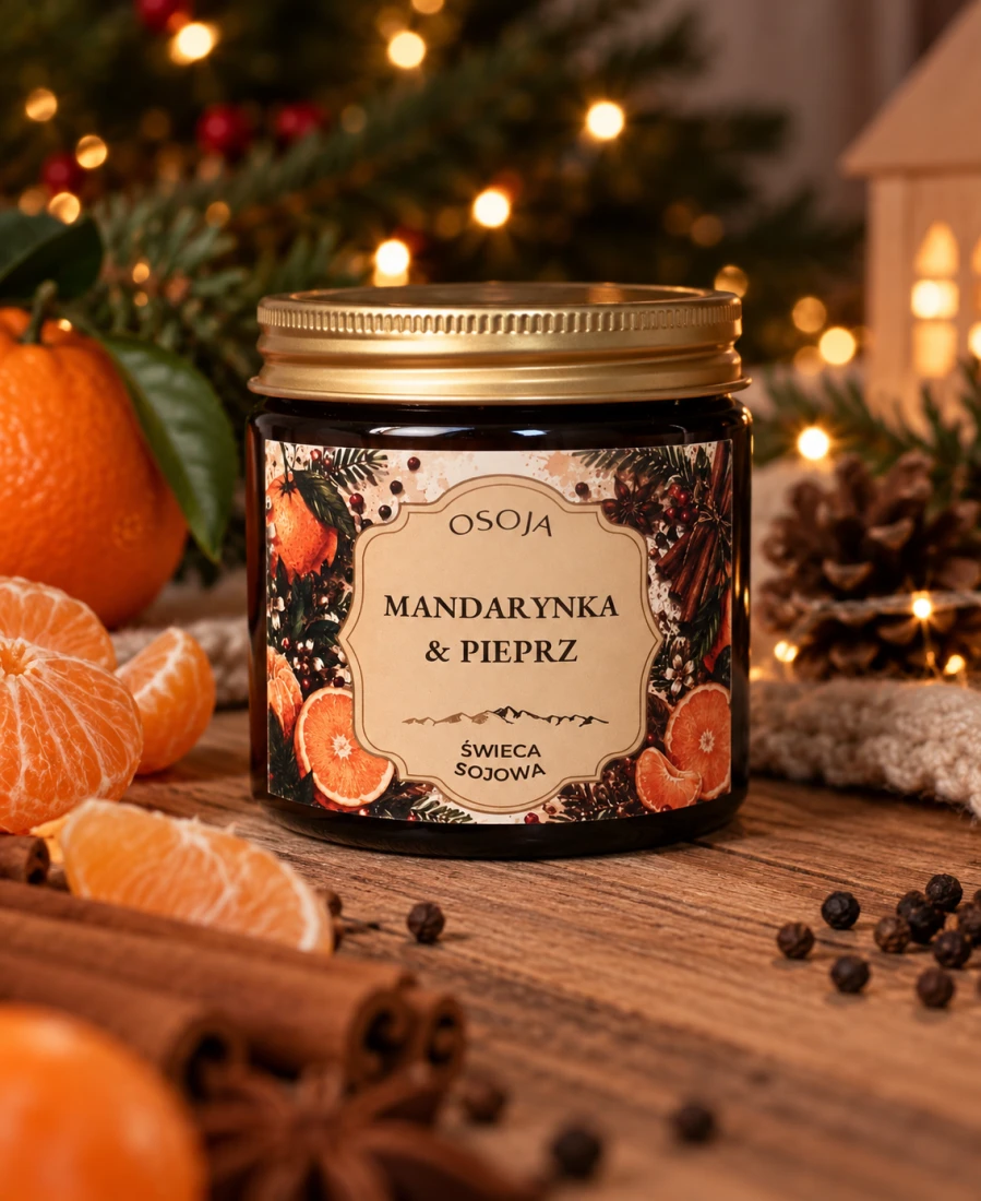 Świeca Sojowa Mandarynka &amp; Pieprz 120 ml