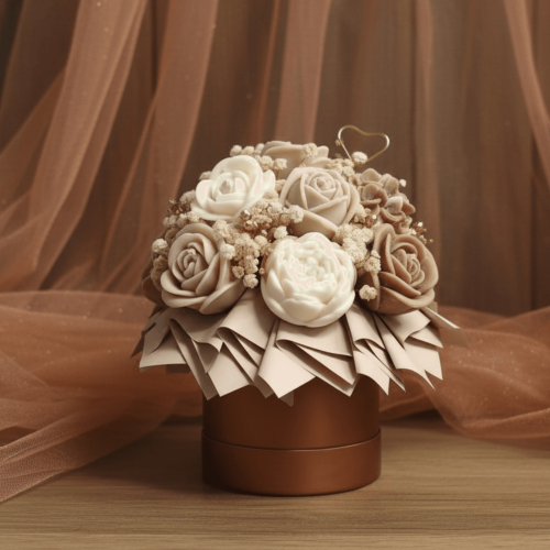 Flower Box ze Świec Sojowych – Miedziany