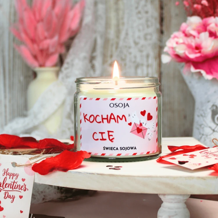 Świeca Sojowa Kocham Cię