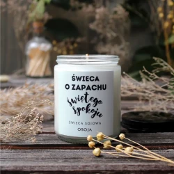 Świeca Sojowa o Zapachu Świętego Spokoju