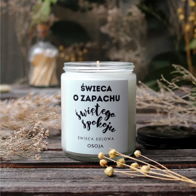 Świeca Sojowa o Zapachu Świętego Spokoju