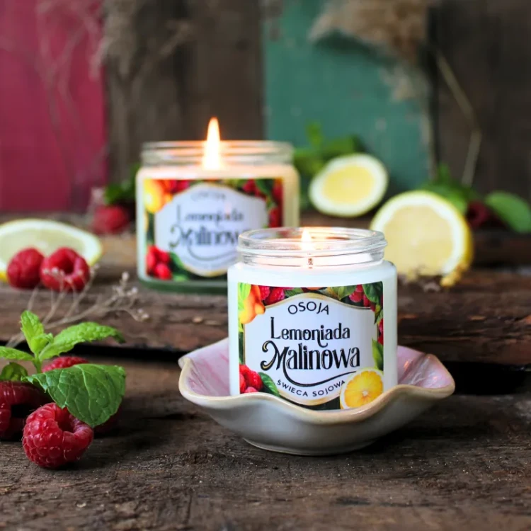 Świeca Sojowa Lemoniada Malinowa 