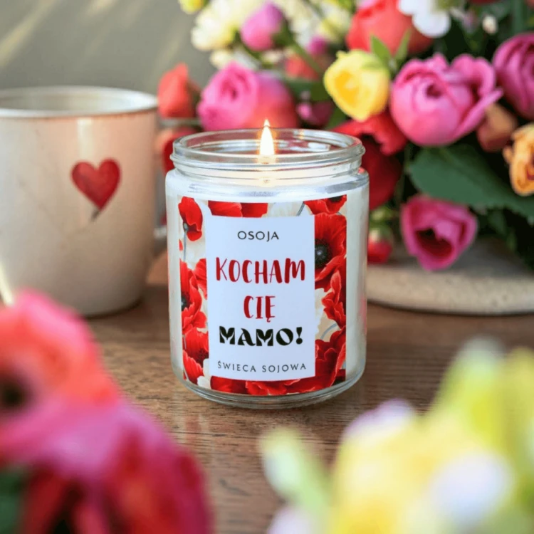 Świeca Sojowa Kocham Cię Mamo!