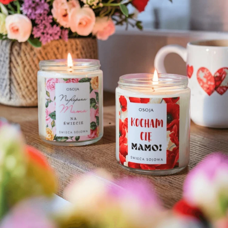 Świeca Sojowa Kocham Cię Mamo!