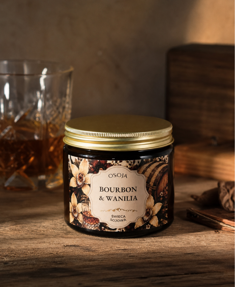 Świeca sojowa Bourbon i Wanilia
