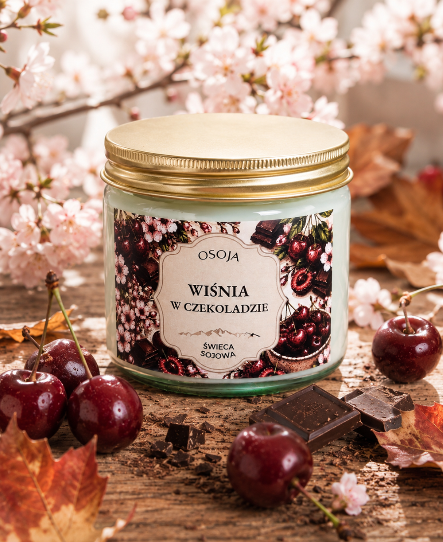 Świeca Sojowa Wiśnia w Czekoladzie 250 ml