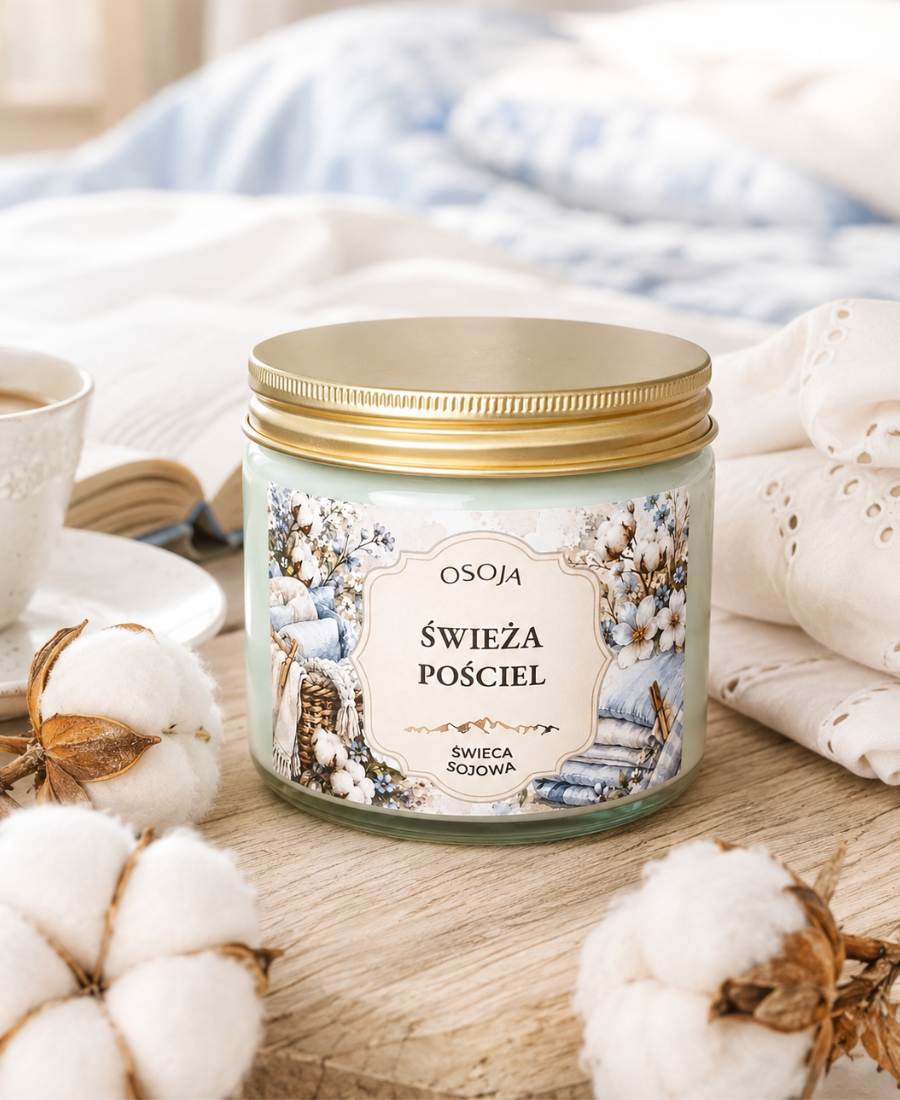 Świeca sojowa Świeża Pościel 250 ml