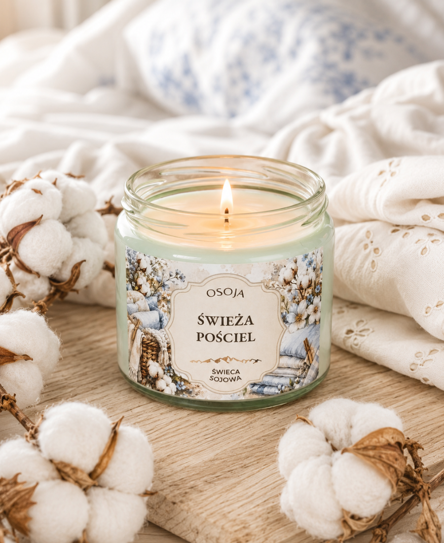 Świeca sojowa Świeża Pościel 250 ml