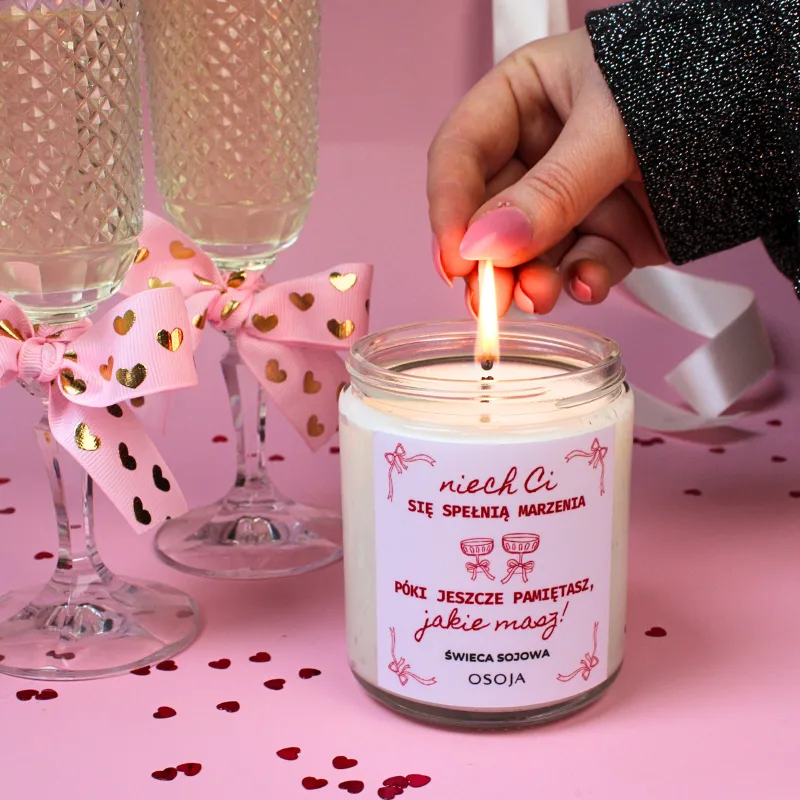 Świeca Sojowa Niech Ci się spełnią marzenia, póki jeszcze pamiętasz jakie masz - obrazek 2