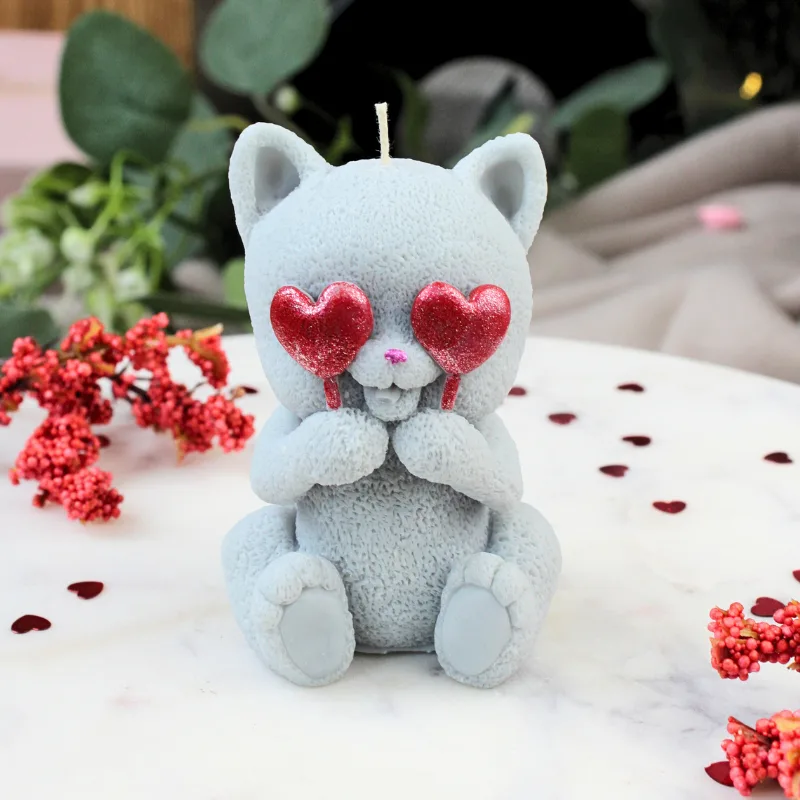 Świeca Sojowa Zakochany Kot