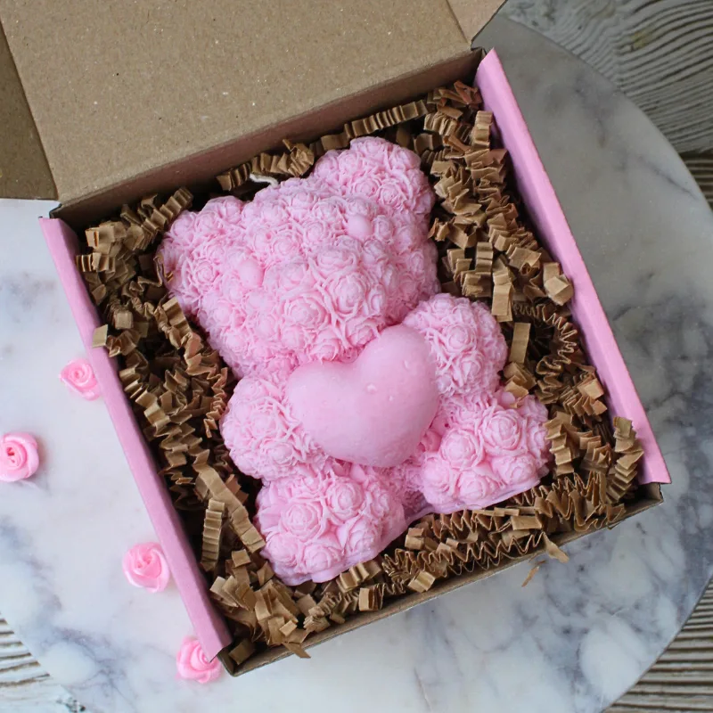 Świeca Sojowa Miś z Sercem - obrazek 2