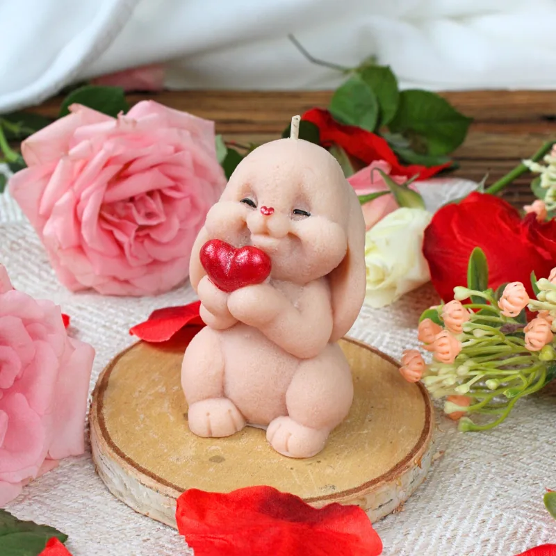 Świeca Sojowa Zajączek z Serduszkiem - obrazek 2