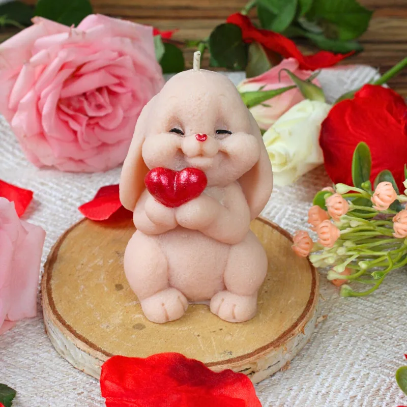 Świeca Sojowa Zajączek z Serduszkiem - obrazek 3