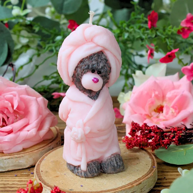 Świeca Sojowa Miś w Szlafroku