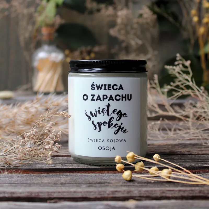 Świeca Sojowa o Zapachu Świętego Spokoju