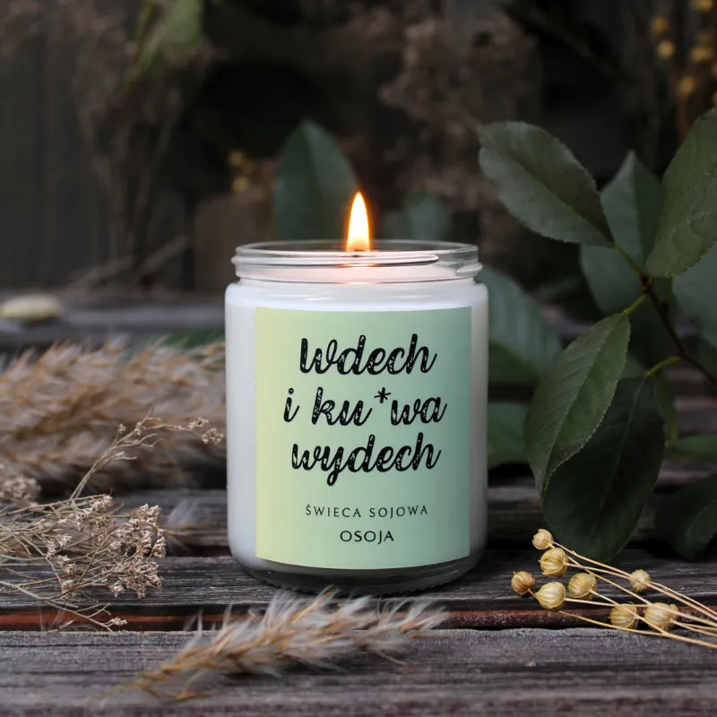 Świeca Sojowa Wdech i ku*wa wydech