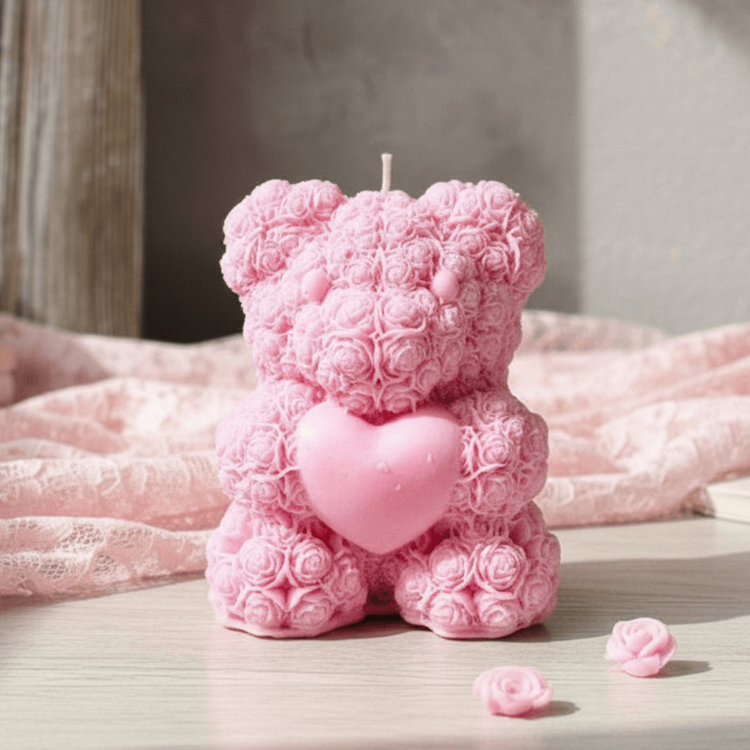 Świeca Sojowa Miś z Sercem