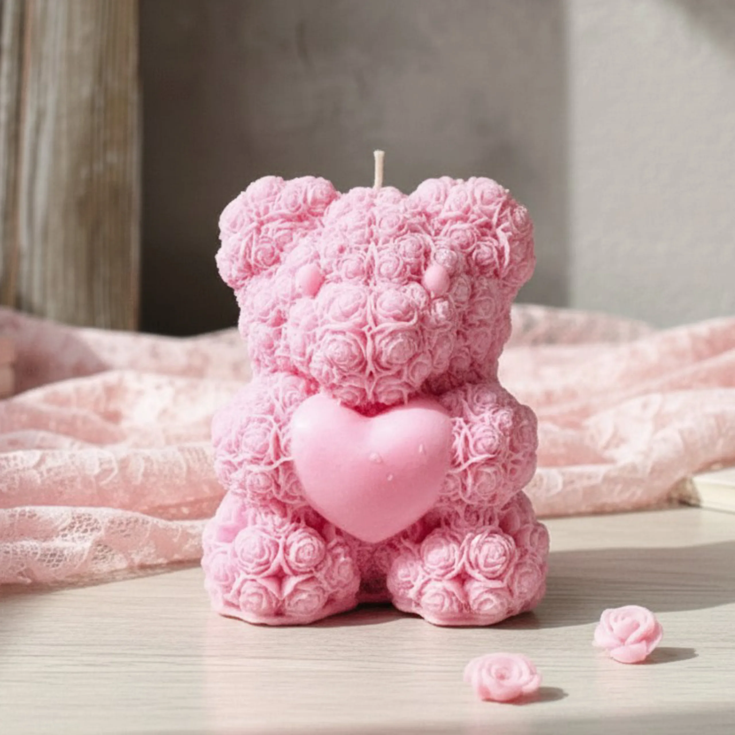 Świeca Sojowa Miś z Sercem