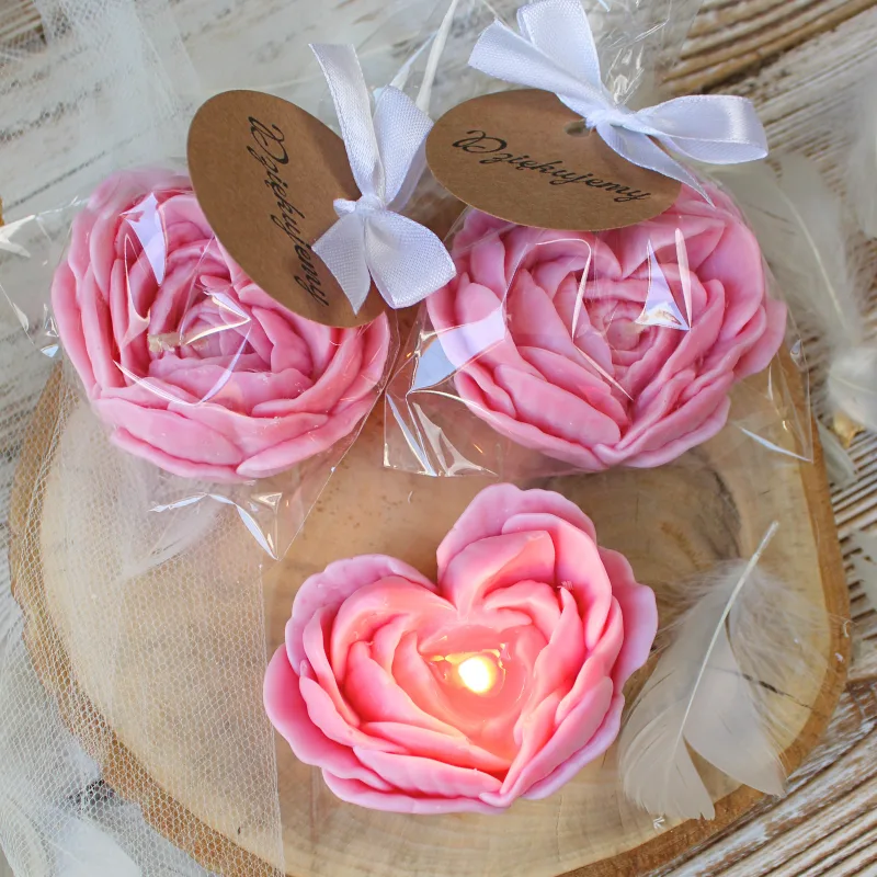 Świeca Sojowa Kwiat różowy