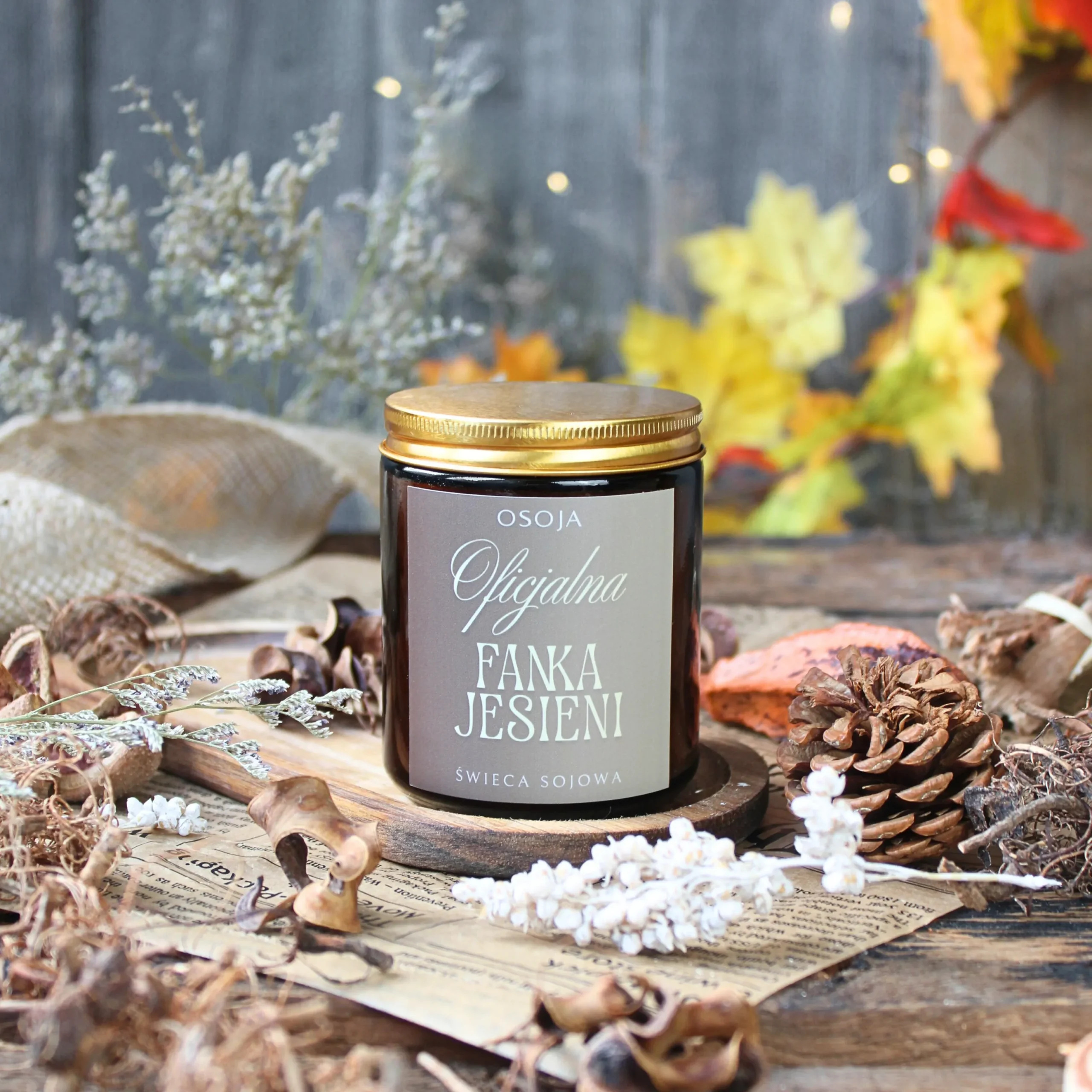 Świeca Sojowa Oficjalna Fanka Jesieni - obrazek 3