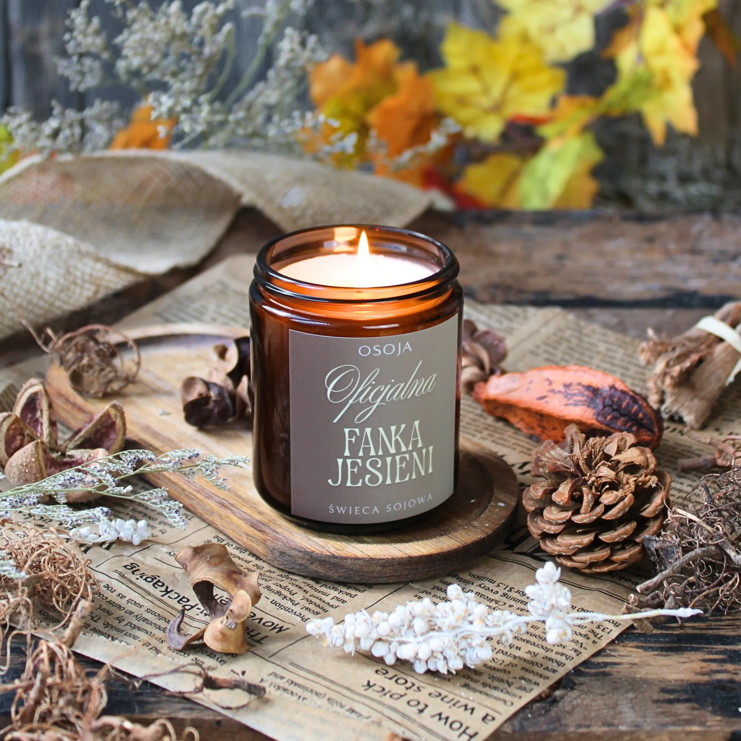 Świeca Sojowa Oficjalna Fanka Jesieni - obrazek 2