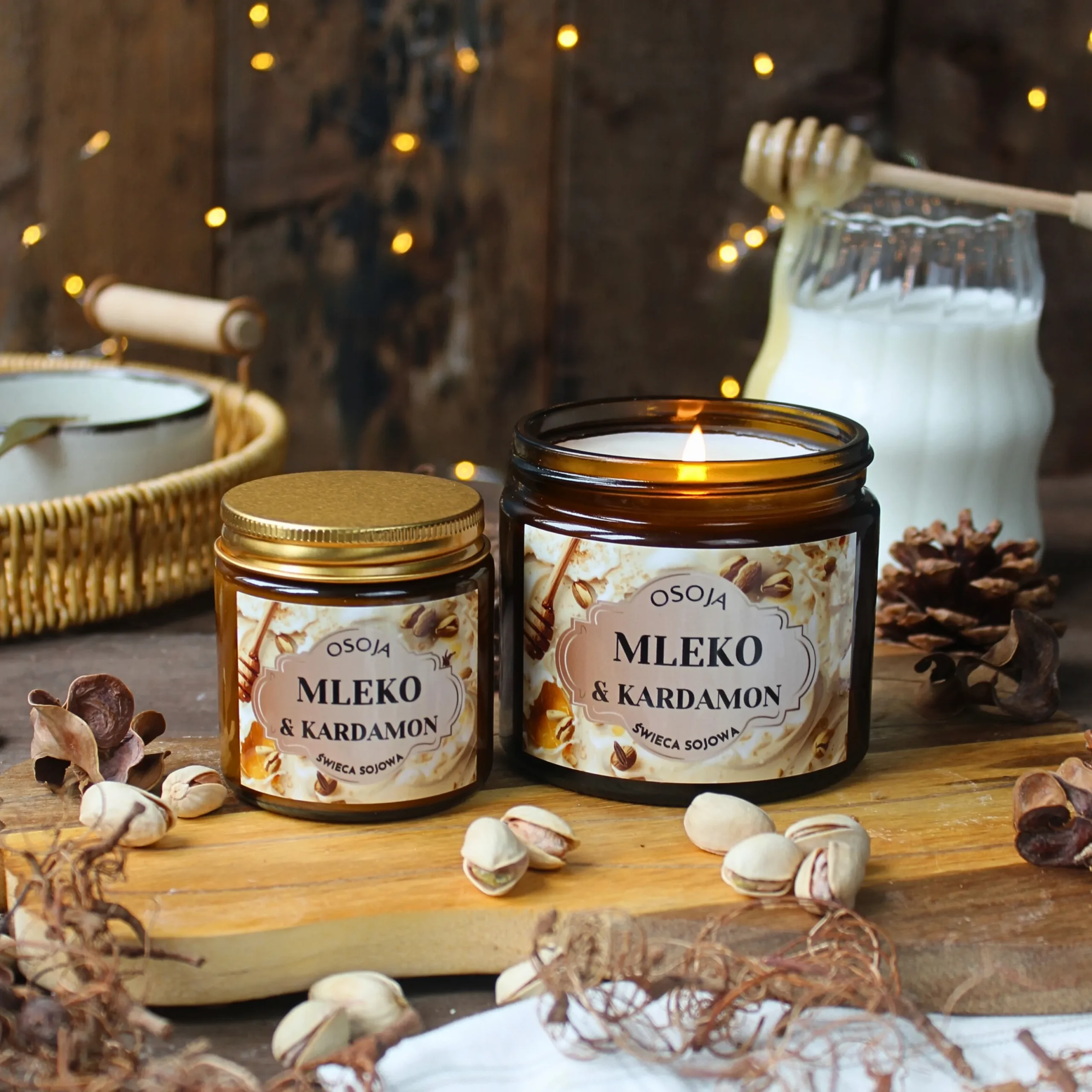 Świeca Sojowa Mleko & Kardamon - obrazek 2