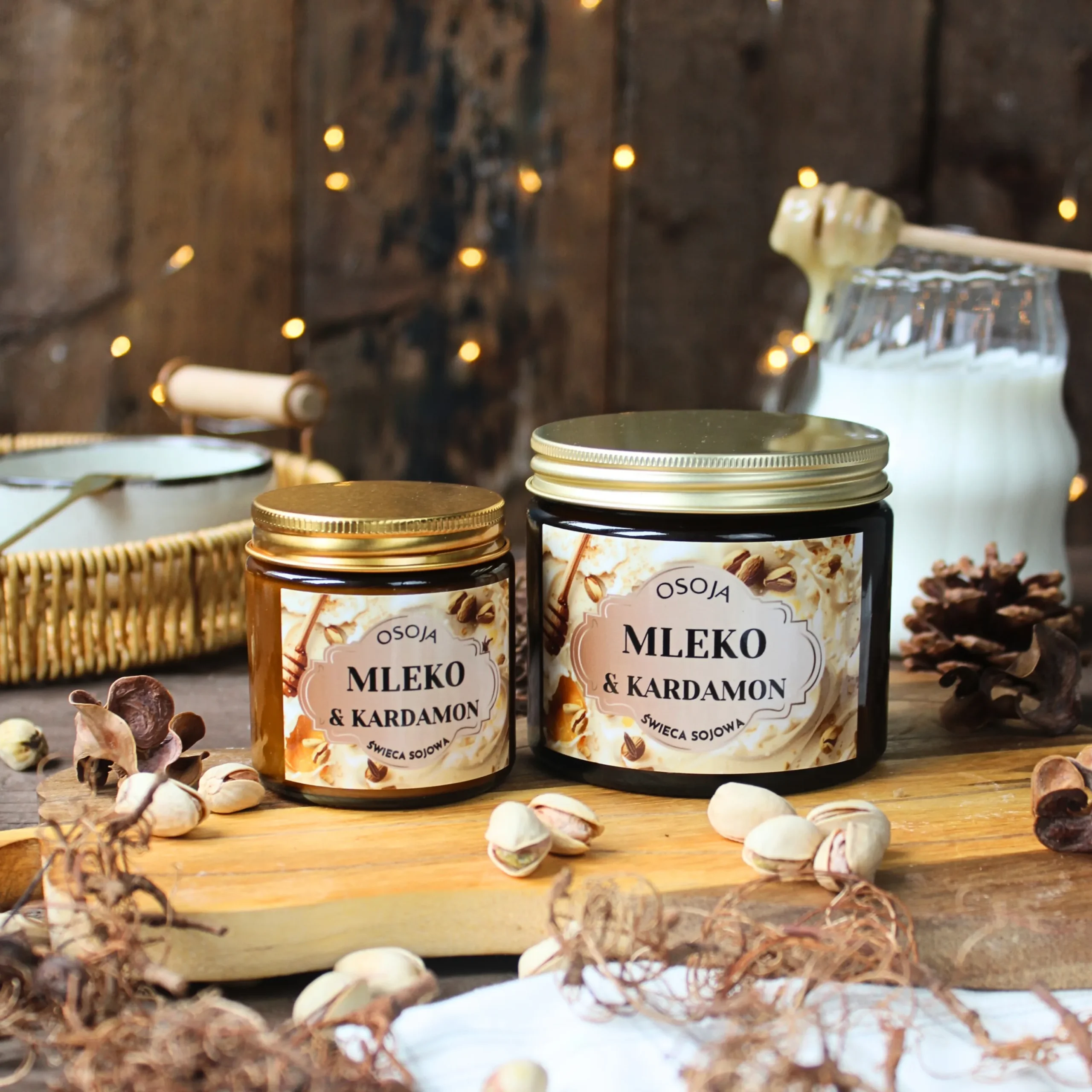 Świeca Sojowa Mleko & Kardamon