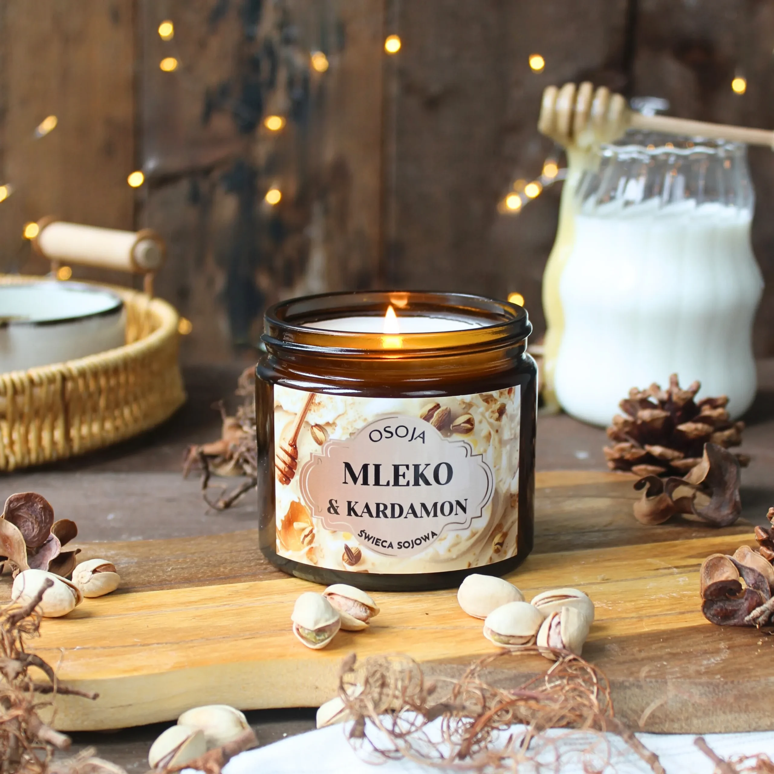 Świeca Sojowa Mleko & Kardamon - obrazek 3
