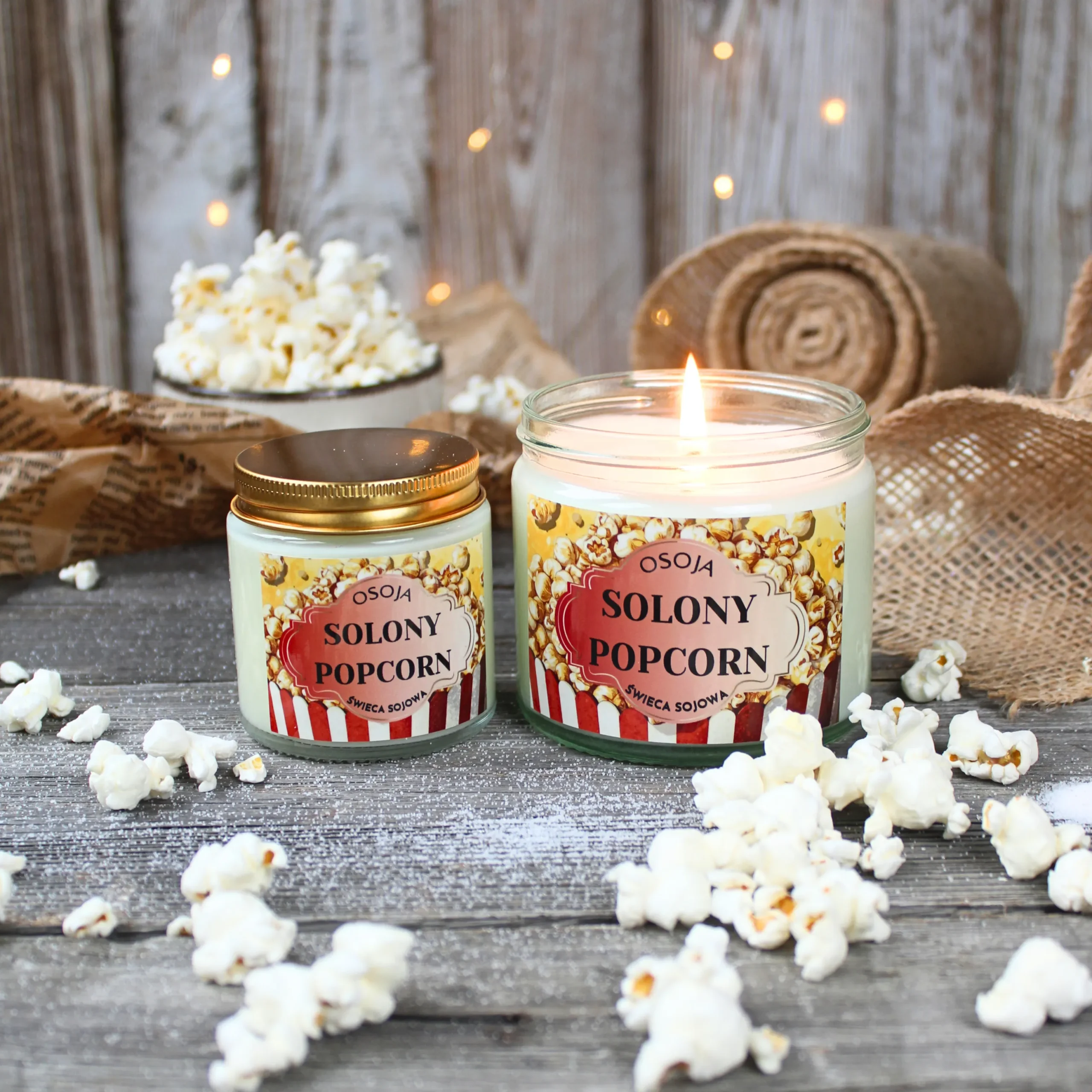 Świeca Sojowa Solony Popcorn