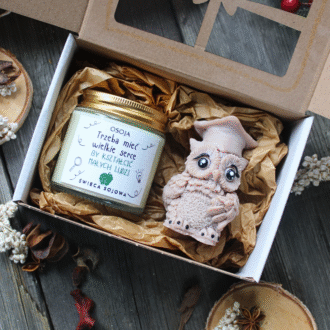 Zestaw Świeca sojowa Sowa Brązowa i Świeca Sojowa 120 ml