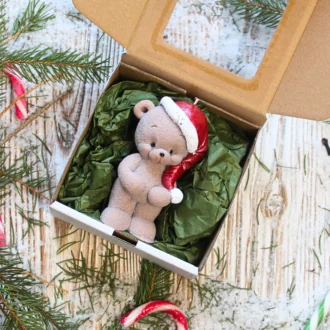 Świeca Sojowa Miś w Czapce