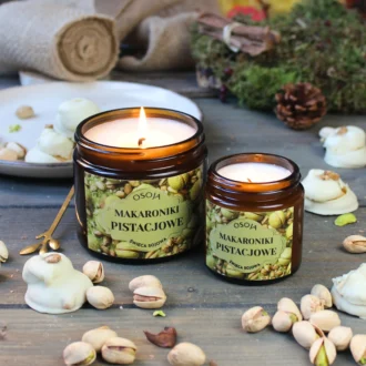 Świeca Sojowa Makaroniki Pistacjowe