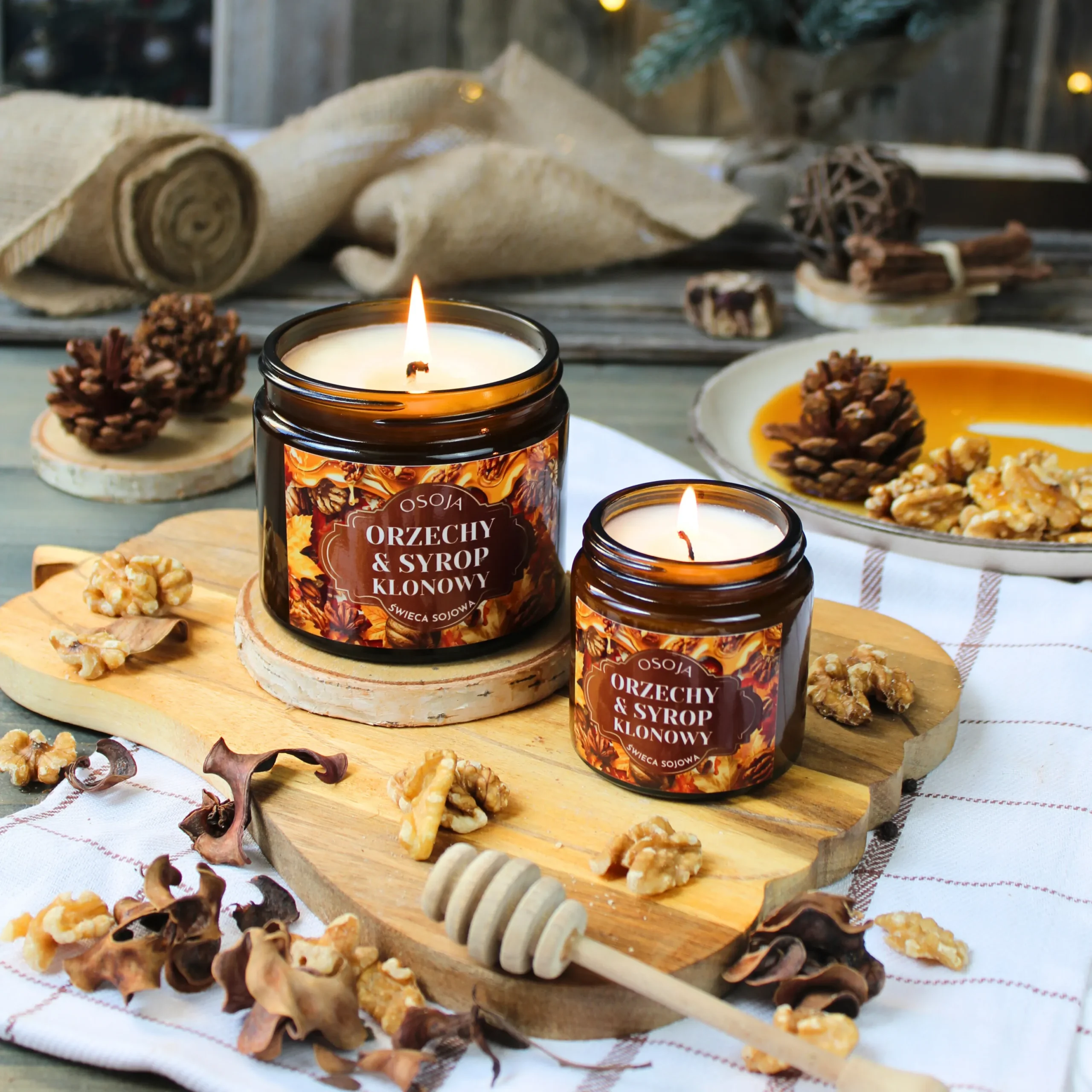 Świeca Sojowa Orzechy & Syrop Klonowy
