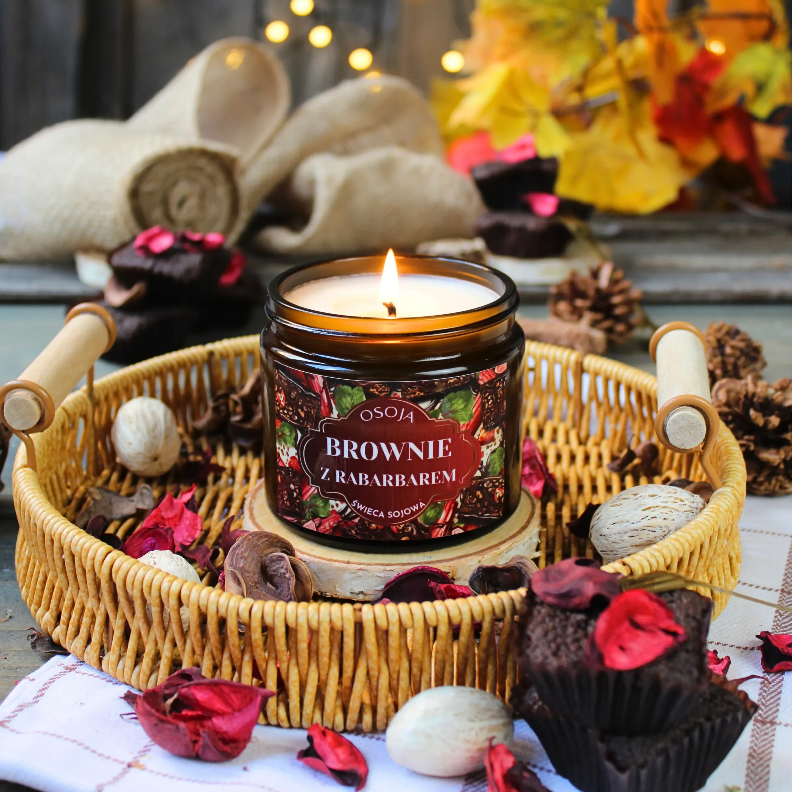 Świeca Sojowa Brownie z Rabarbarem - obrazek 3